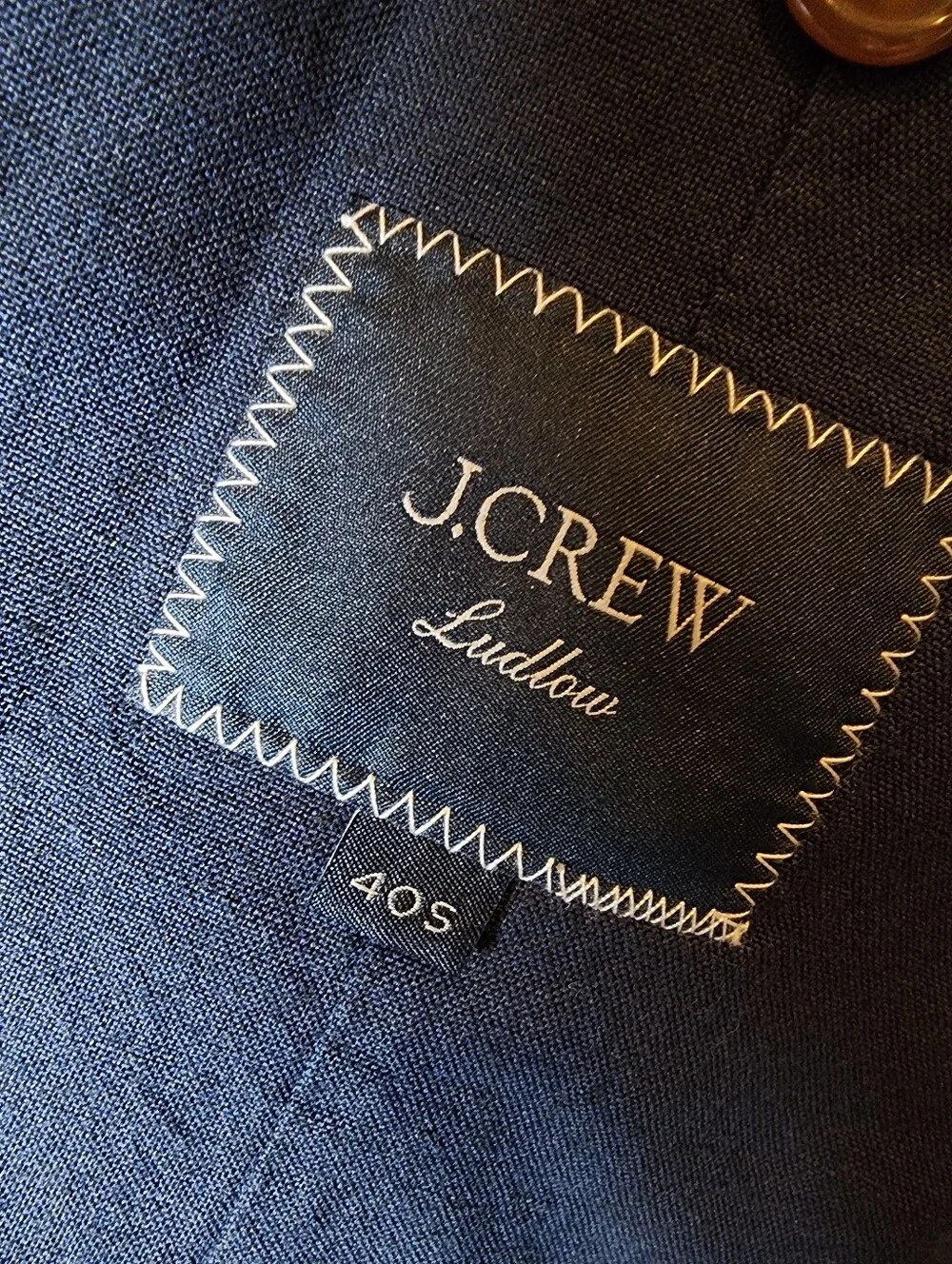J. Crew Ludlow Baird Mcnutt Unstructured Suit Jacket Blazer Linen Blend Blue 40S